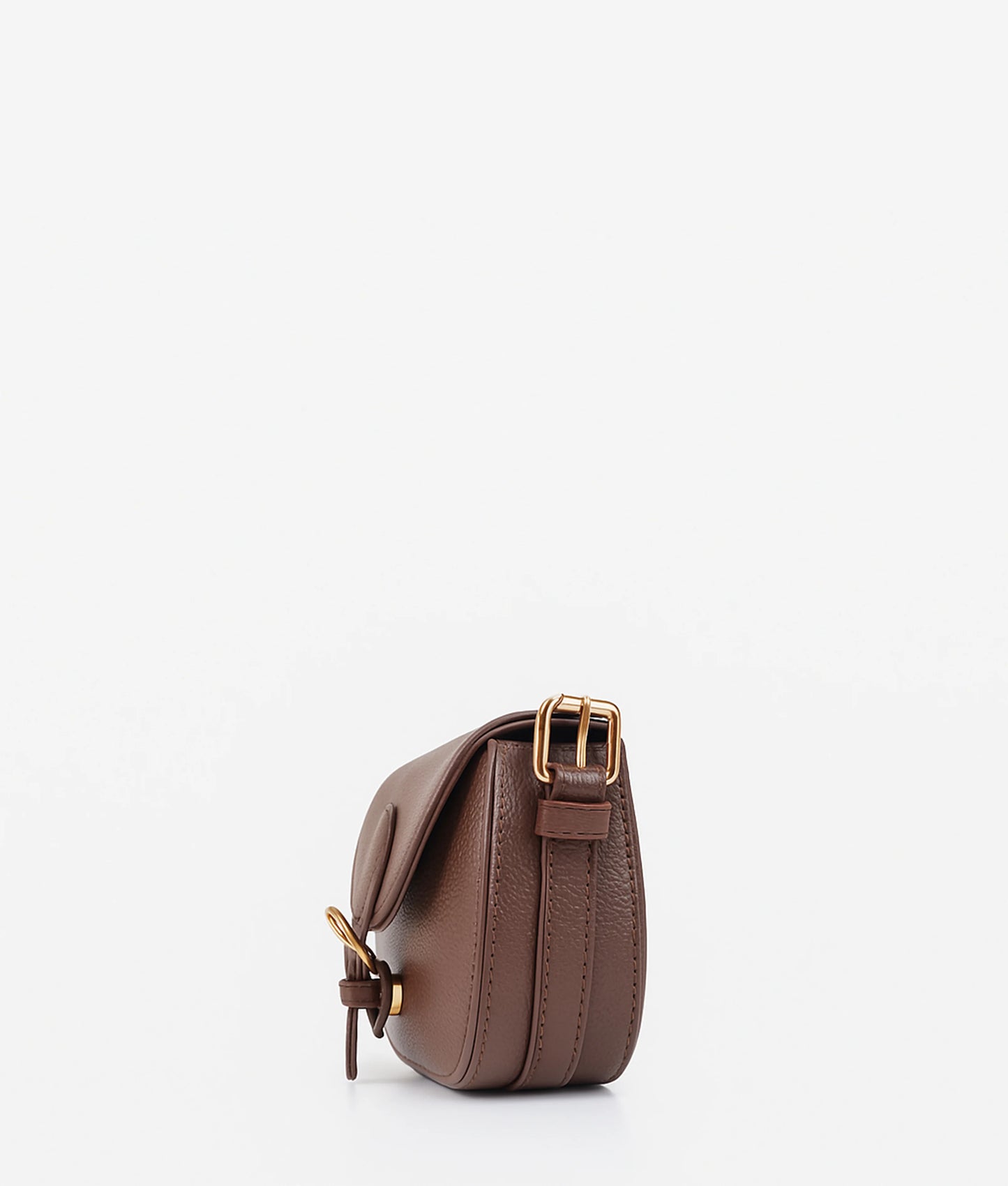 Dark brown east-west shoulder bag