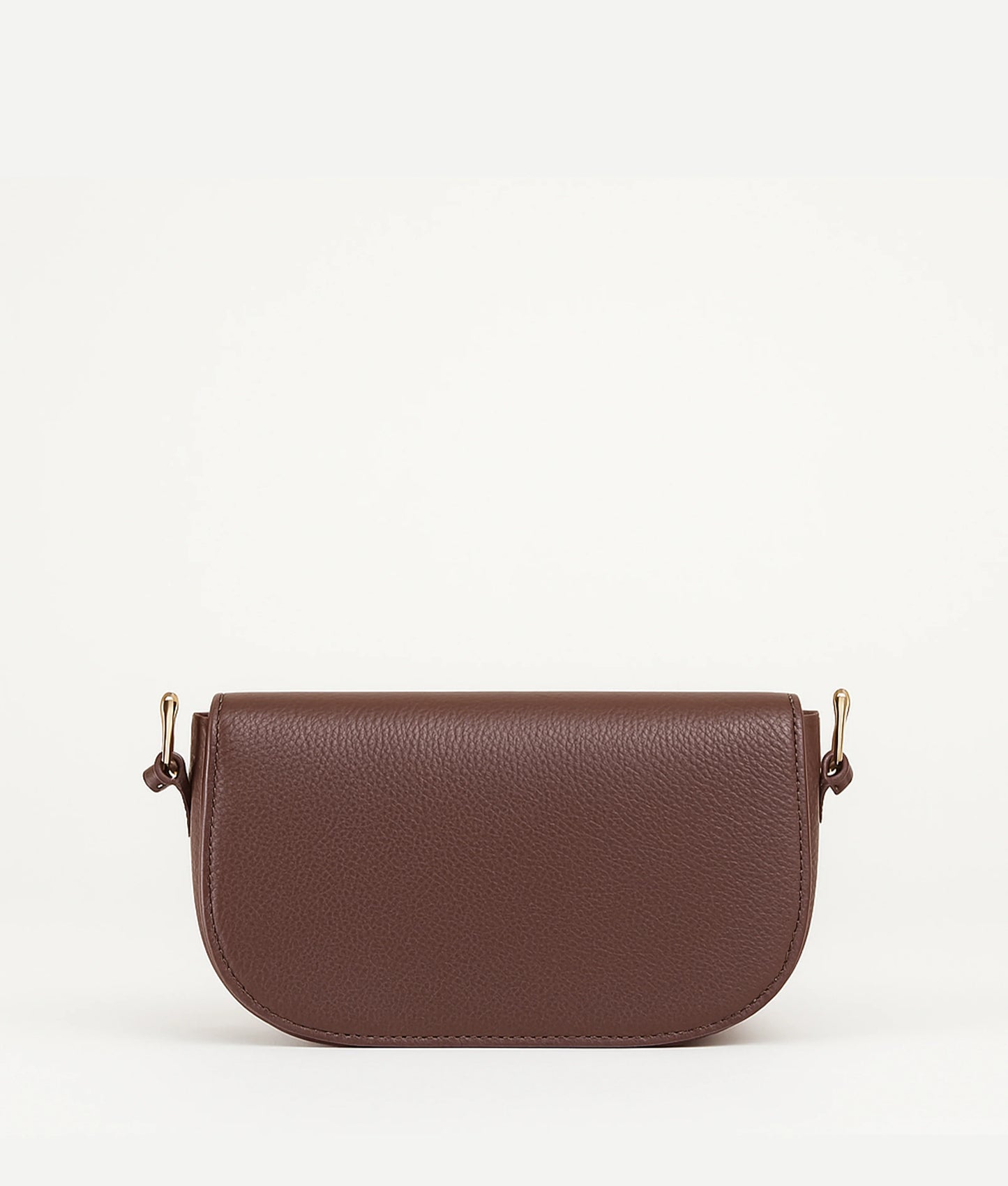 Dark brown east-west shoulder bag